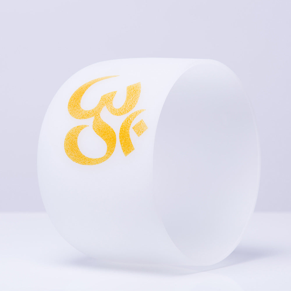 Cuenco de cristal OM para meditación, hecho a mano para la atención plena y la protección. - image 2