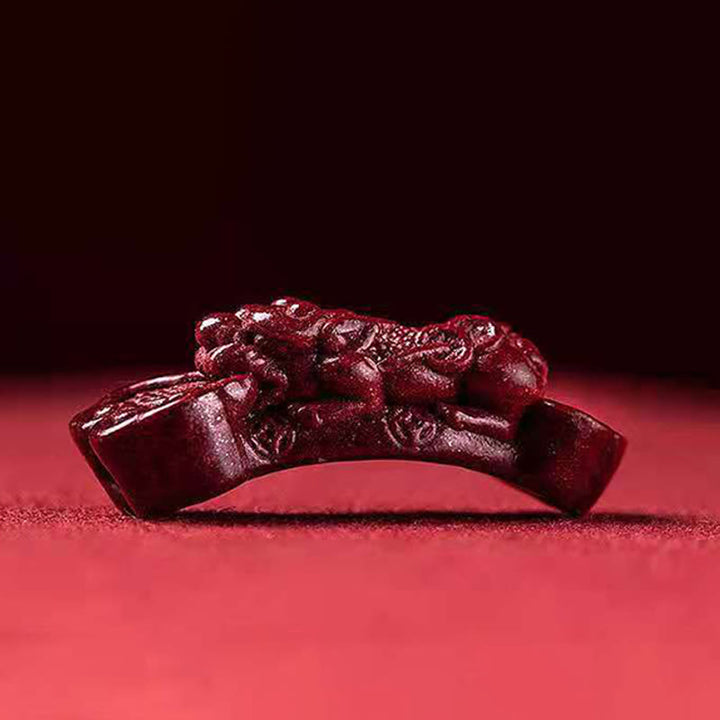 Pulsera trenzada de cinabrio PiXiu hecha a mano con Buddha Stones