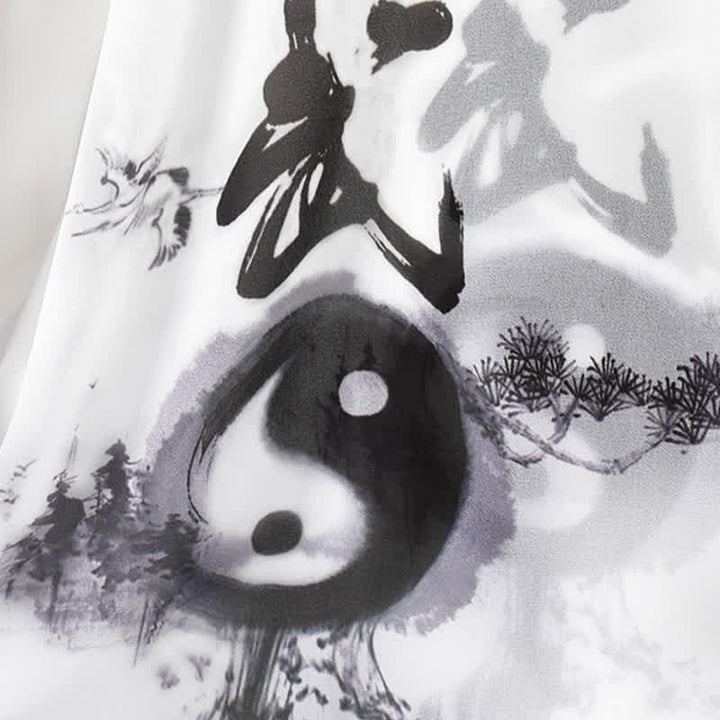 Buddha Stones Conjunto de 3 piezas de uniforme unisex para práctica de meditación y oración, con diseño de árbol Yin Yang, Tai Chi, Zen espiritual - image 9