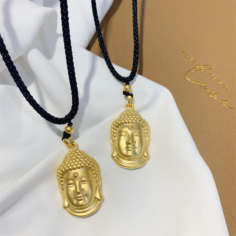 Colgante de collar de riqueza de cobre de Buda de oro - image 2