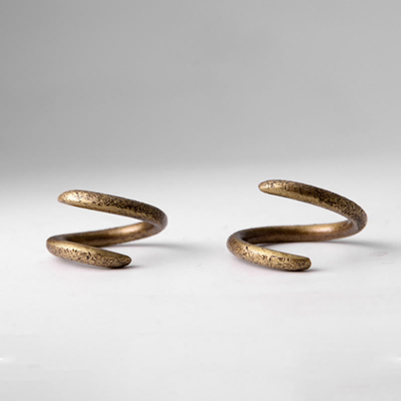 Anillo ajustable de cobre con diseño simple de Buddha Stones