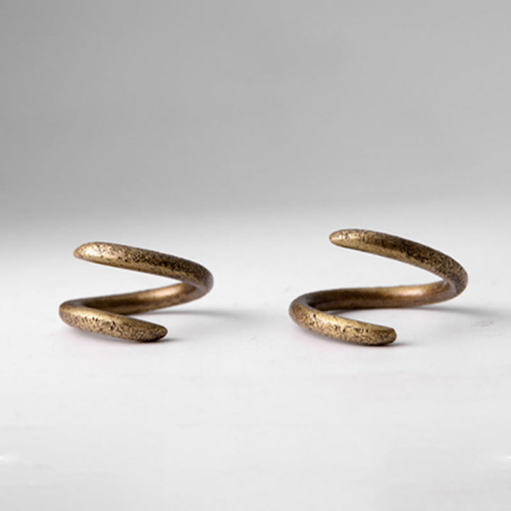 Anillo ajustable de cobre con diseño simple de Buddha Stones
