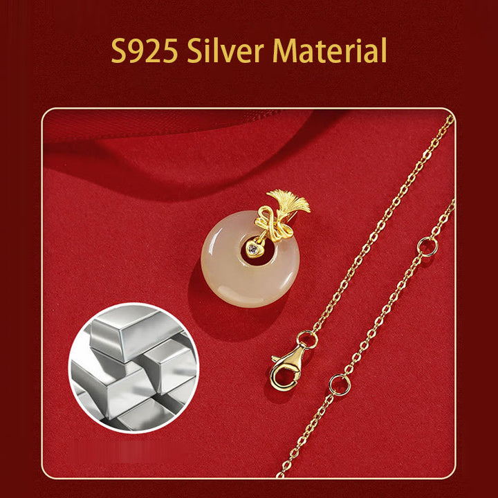 Colgante de plata de ley 925 con Buddha Stones, collar de prosperidad con flor de clavel de Jade Hetiano Natural