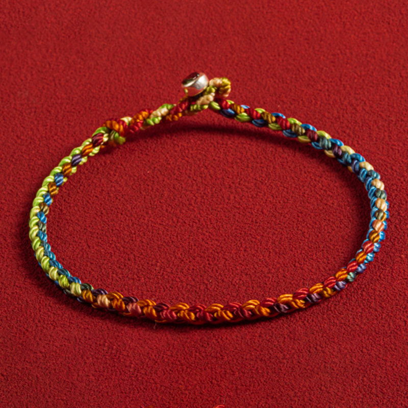 Buddha Stones &quot;Que seas bendecido con paz y seguridad en las cuatro estaciones&quot; Pulsera Lucky Multicolor