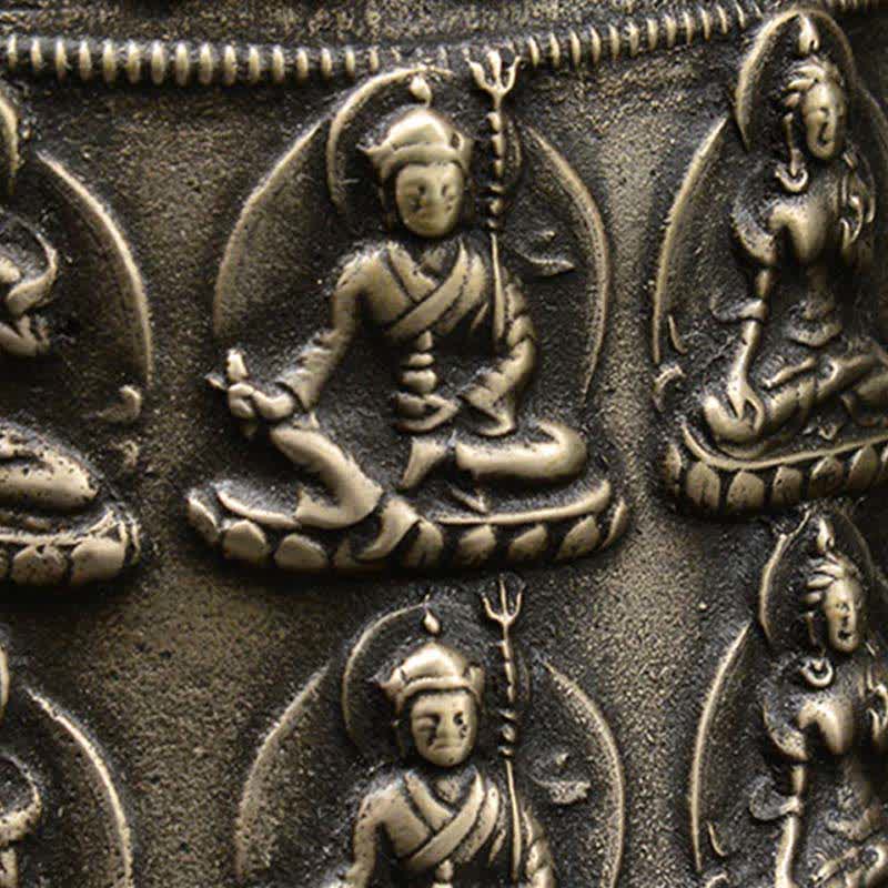 Campana de viento tibetana con grabado de Buda, dragón, campana de cobre, decoración colgante de pared de la suerte - image 6