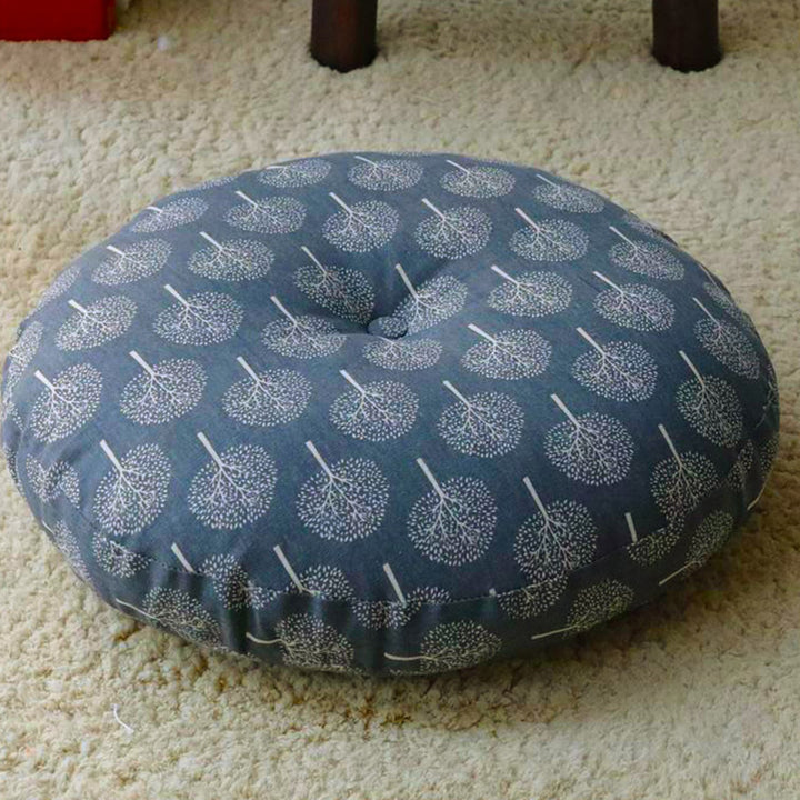 Cojín de lino con diseño simple de loto y Buddha Stones para meditación, decoración para el hogar y la sala de estar. - Desmontable - 40 cm x 10 cm - Azul acero claro - image 24