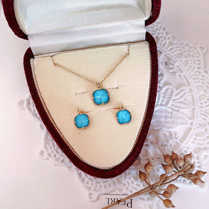 Juego de colgante y collar con anillo de protección chapado en plata de ley 925 con Buddha Stones