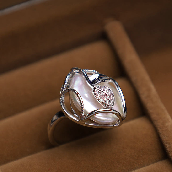 Anillo de riqueza de felicidad de flor de oro chapado en cobre y Buddha Stones