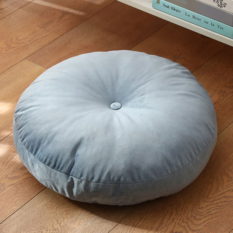 Cojín de lino con diseño simple de loto y Buddha Stones para meditación, decoración para el hogar y la sala de estar.