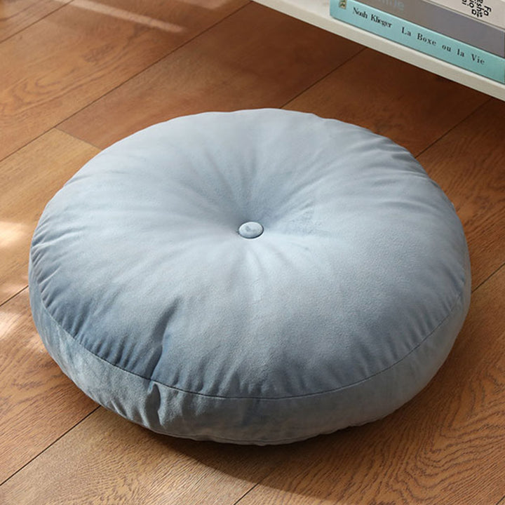 Cojín de lino con diseño simple de loto y Buddha Stones para meditación, decoración para el hogar y la sala de estar.
