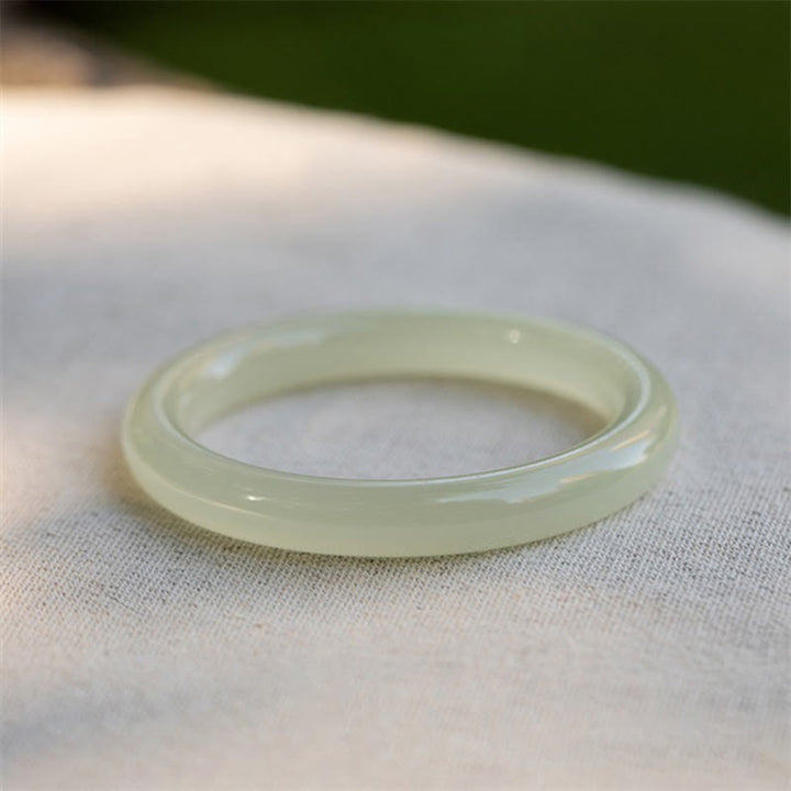 Buddha Stones, brazalete de abundancia de Jade Natural de Afganistán
