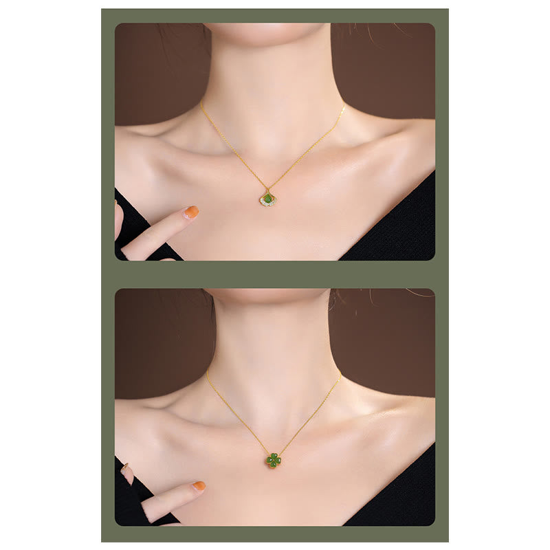Collar con colgante de mariposa de Buda sonriente de la suerte, Jade cian Natural de Plata de Ley 925 - image 39