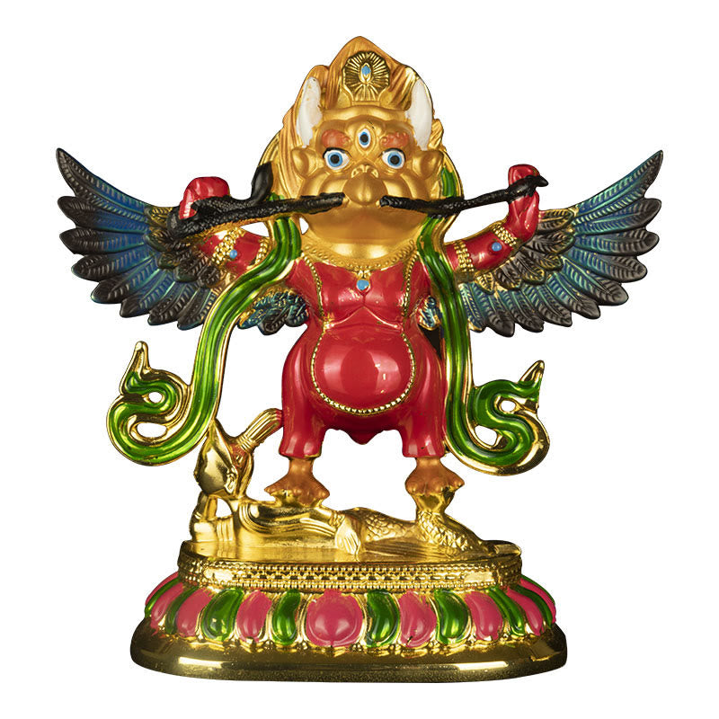 La aleación del pájaro del Tíbet Garuda mantiene los malos espíritus lejos la decoración del hogar - image 8