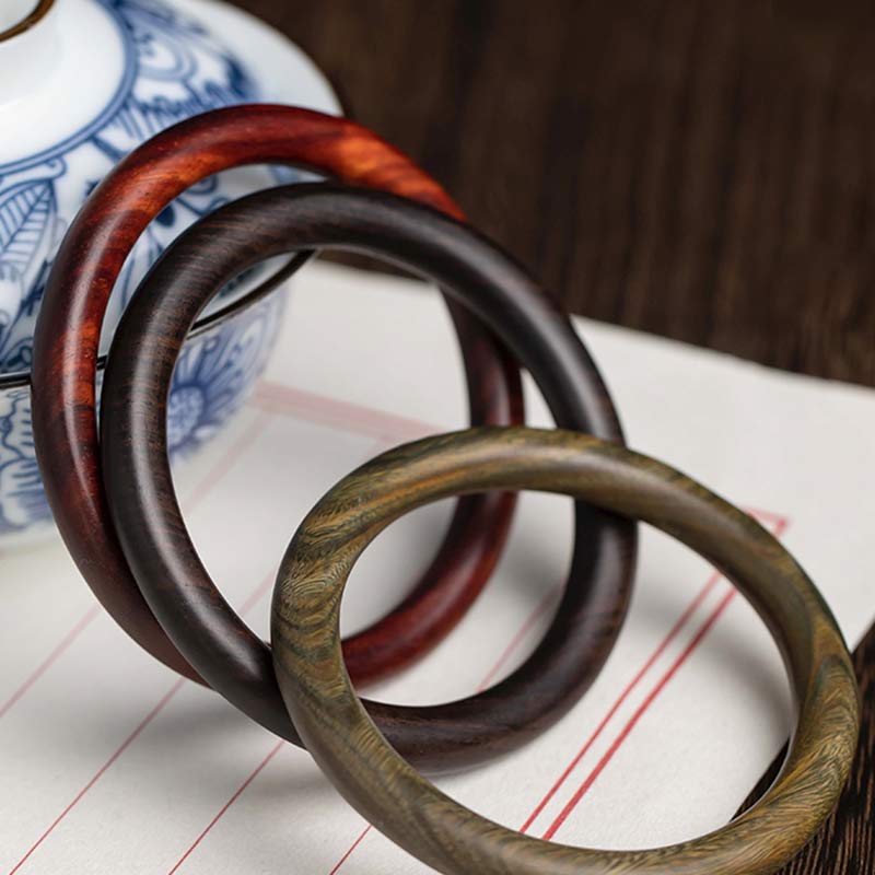 Brazalete de protección de sándalo verde de ébano rojo de hoja pequeña tibetana con Buddha Stones - image 1