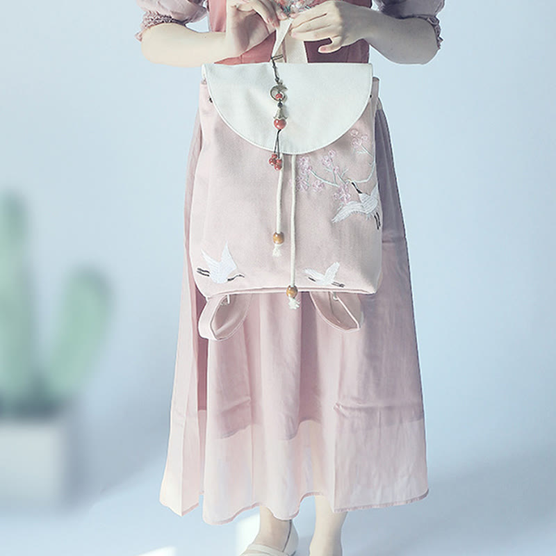 Mochila de lona de gran capacidad bordada hecha a mano con Buddha Stones - image 36