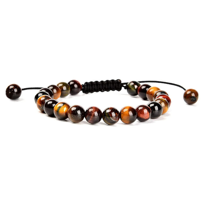 Pulsera de macramé ajustable unisex con cuentas de cristal de piedras preciosas de poder curativo natural de Buddha Stones