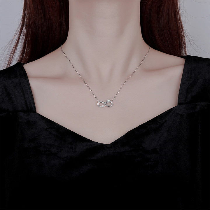Colgante de plata de ley 999 con Buddha Stones, diseño del año del dragón, con nudo sin fin
