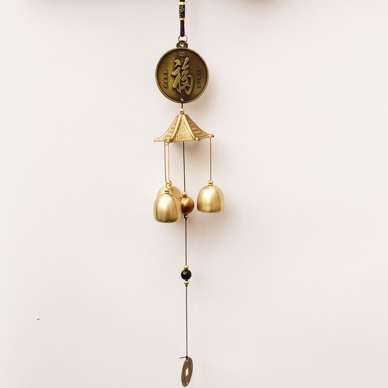 Buddha Stones, letra de bendición, elefante, Bagua, moneda auspiciosa, campanilla colgante de pared, decoración hecha a mano para el hogar - image 3