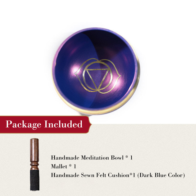 Cuenco tibetano de sonido con Buddha Stones , hecho a mano para la curación de chakras y la meditación de atención plena. - Azul oscuro - 3,15 pulgadas (8 cm) - image 10