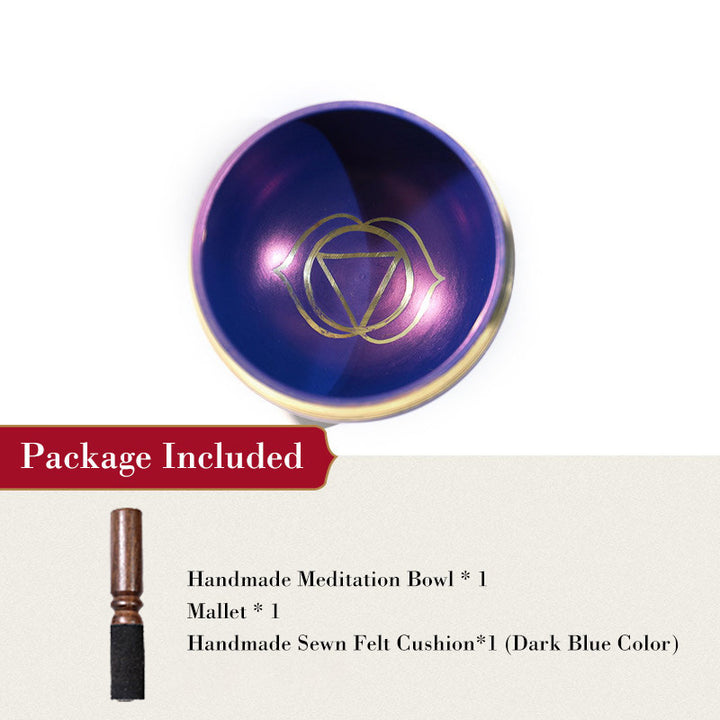 Cuenco tibetano de sonido con Buddha Stones , hecho a mano para la curación de chakras y la meditación de atención plena. - Azul oscuro - 3,15 pulgadas (8 cm) - image 10