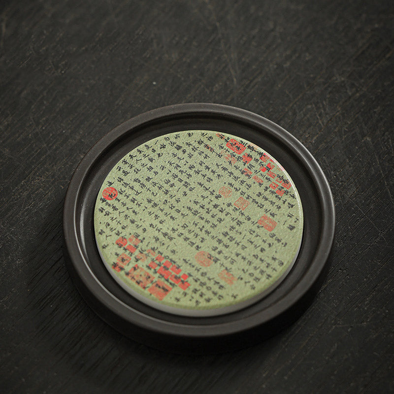 Buddha Stones, flor de ciruelo, corazón de melocotón, Sutra, níspero, Magnolia, caqui, tapete para Taza de cerámica, posavasos, tapete para té Kung Fu