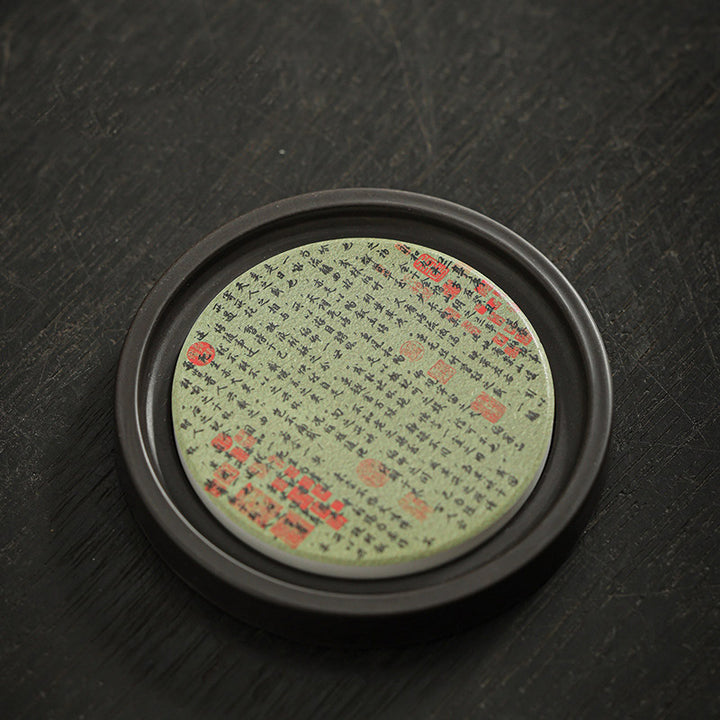 Buddha Stones, flor de ciruelo, corazón de melocotón, Sutra, níspero, Magnolia, caqui, tapete para Taza de cerámica, posavasos, tapete para té Kung Fu