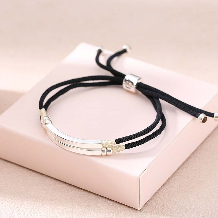 Pulsera trenzada en capas de hilo rojo de plata de ley 925 con Buddha Stones