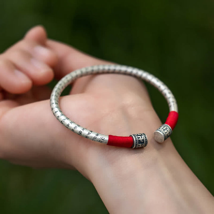 Buddha Stones Tíbet Om Mani Padme Hum Suerte Pulsera de Hilo Rojo Brazalete