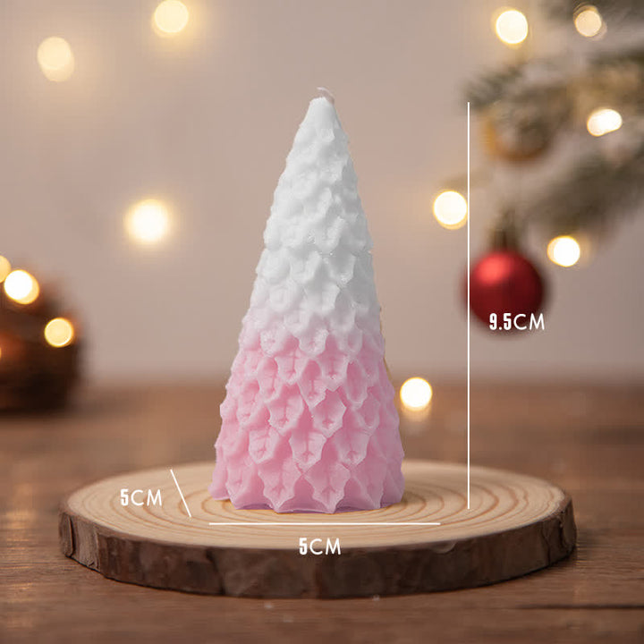 Regalo de vela de cera de soja perfumado árbol de Navidad para amigos de la familia