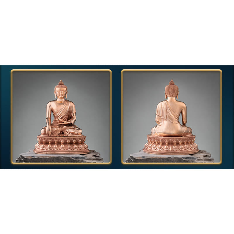 Estatuilla de Buda Gautama Shakyamuni, estatua de cobre de serenidad, decoración del hogar - image 14