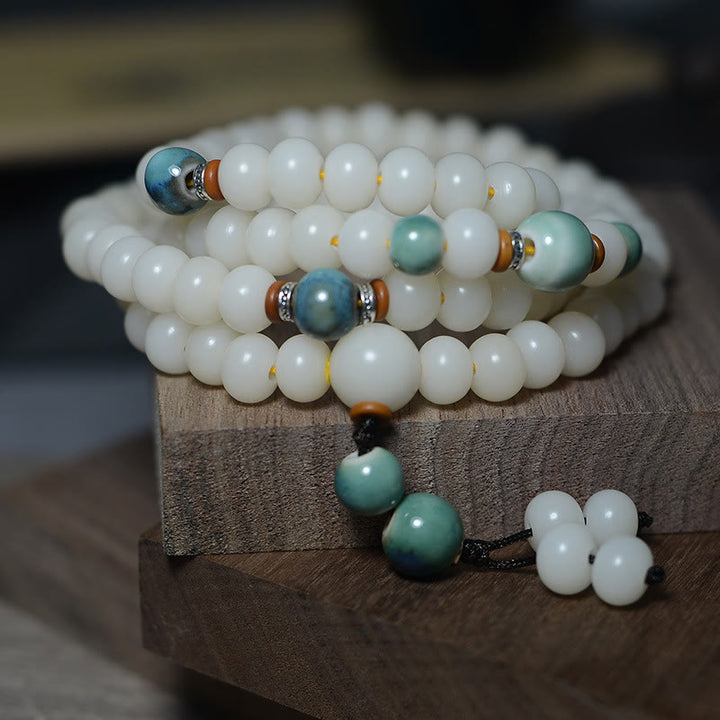 Buddha Stones 108 cuentas Mala semilla Bodhi mantener alejados los espíritus malignos pulsera tranquila