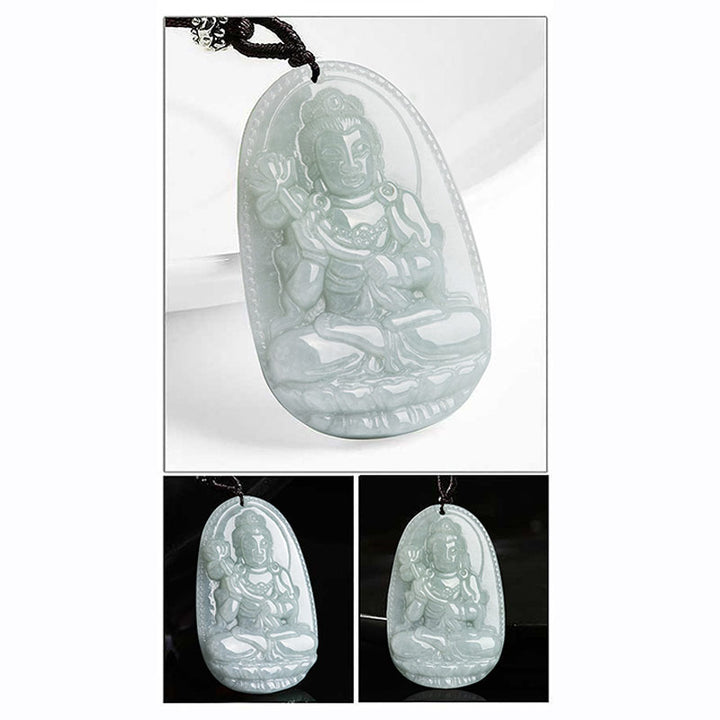 Buddha Stones Zodíaco Chino Buda Natal Jade Riqueza Prosperidad Collar Colgante - image 12