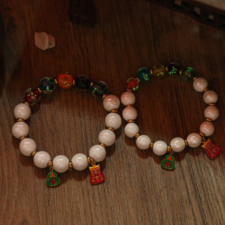 Buddha Stones, incienso tibetano, ceniza de porcelana, luminosa, fluorescente, Liuli, cuentas de cristal, calabaza, moneda de cobre, pulsera de la paz