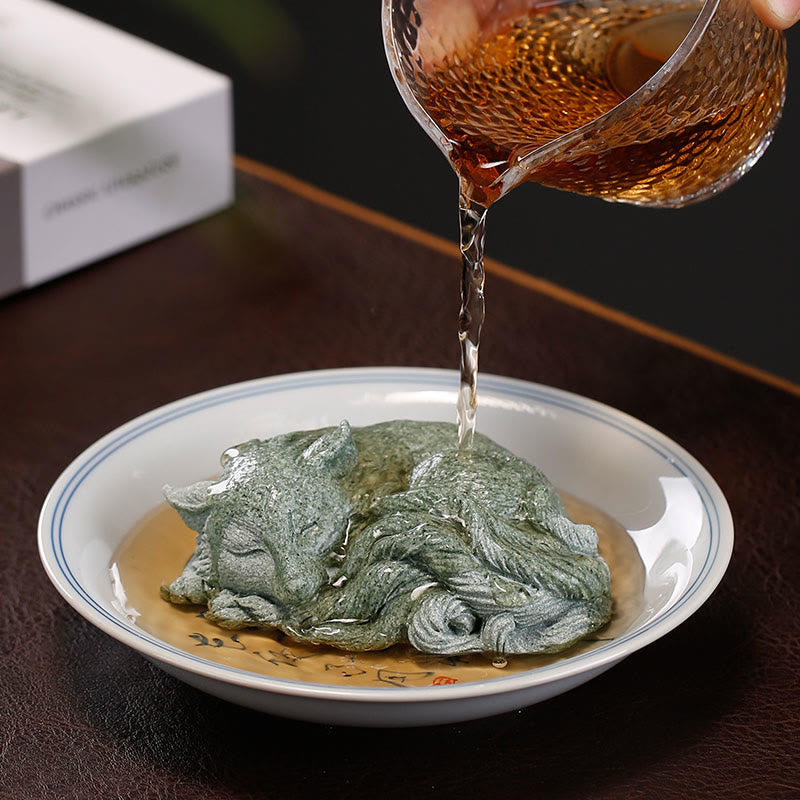 Buddha Stones pequeñas de nueve colas, protección de zorro, decoración para el hogar, té, mascota - image 2