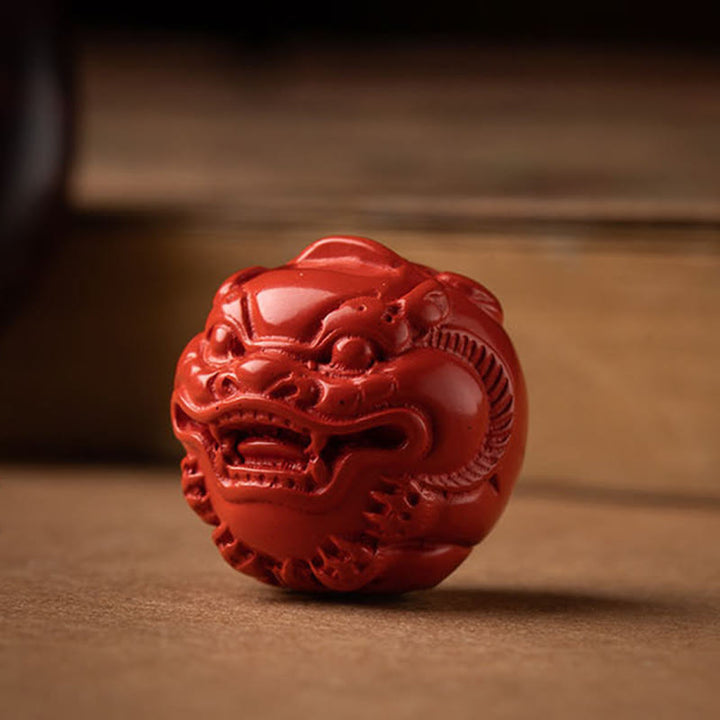 Buddha Stones Tíbet Om Mani Padme Hum PiXiu moneda de cobre hoja pequeña sándalo rojo cinabrio protección llavero