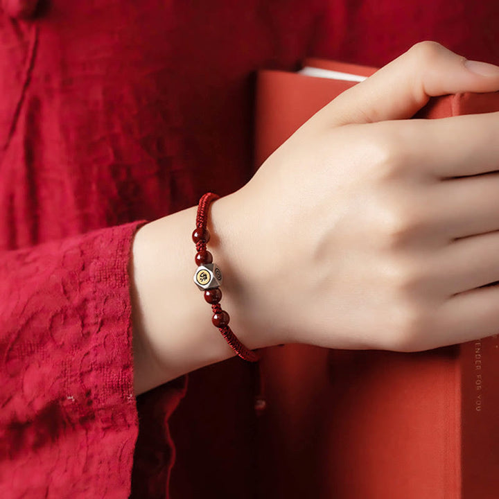 Pulsera de plata de ley 925 con Buddha Stones , zodíaco chino, Buda natal, cinabrio, calma - image 8
