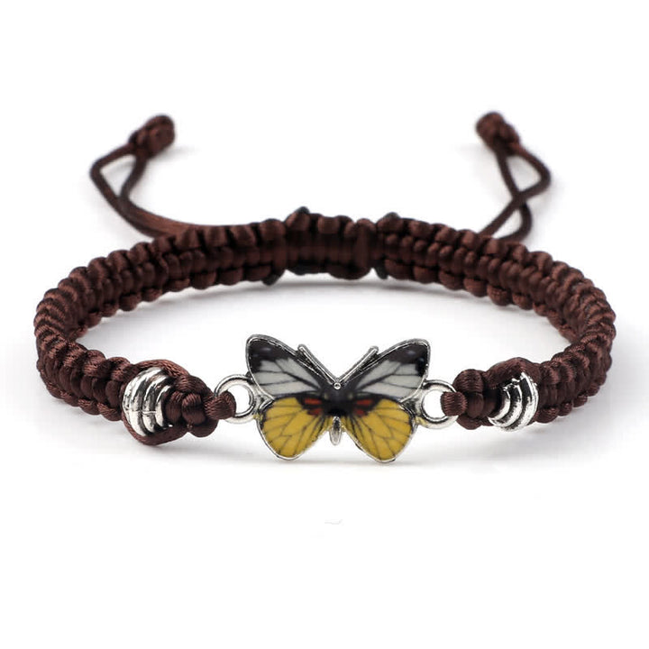 Pulsera con dije de hilo de amor y libertad de mariposa con Buddha Stones