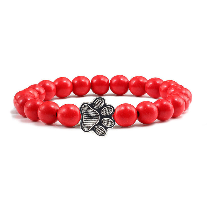 Buddha Stones Pulsera de piedra “Salva a un perro” - Cuentas rojas - image 13