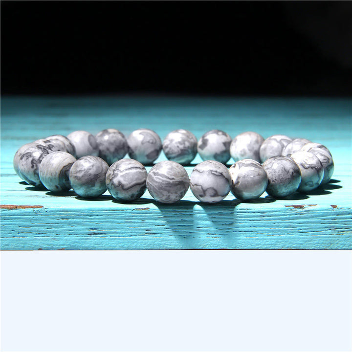Pulsera con cuentas de equilibrio de cristal de piedra de ágata natural