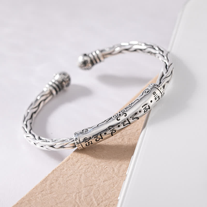 Pulsera de equilibrio de cobre con patrón trenzado trenzado estilo vikingo con Buddha Stones