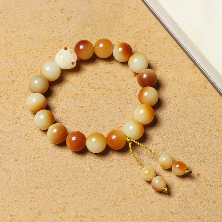 Pulsera de sabiduría de la paz con garra y semilla de Bodhi Natural de Buddha Stones