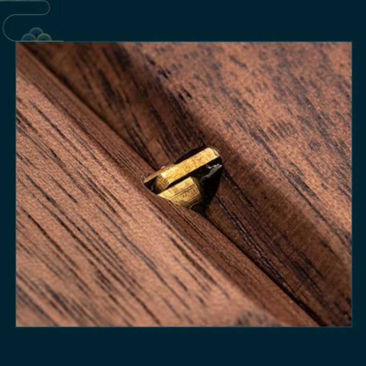 Caja de regalo de madera hecha a mano vintage de madera de nogal negro para guardar joyas