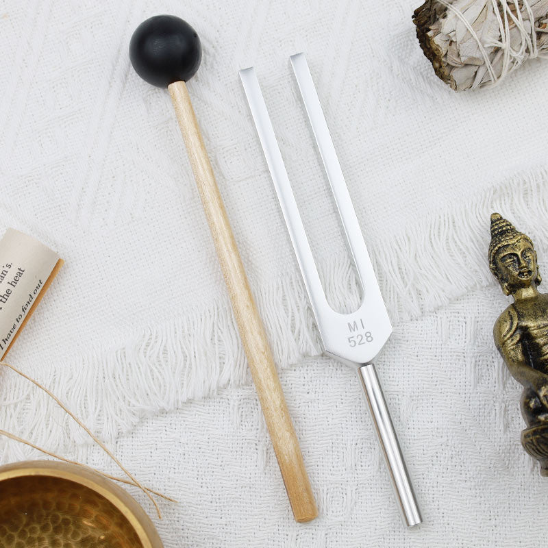 Diapasón de Buddha Stones , aleación de aluminio de 528HZ para decoración de chakras y adornos de terapia de sonido con mazo