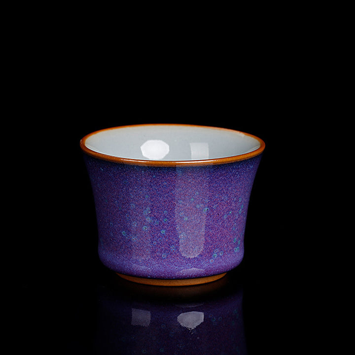 Taza de té de cerámica con diseño de bambú y cambio de horno de Buddha Stones , taza de té de Kung Fu