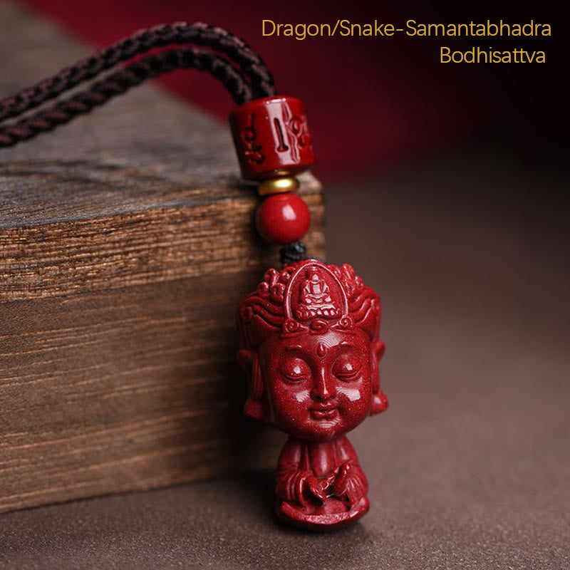 Buddha Stones del zodiaco chino, Buda natal, amuleto de cinabrio Natural, colgante para mantener alejados los espíritus malignos