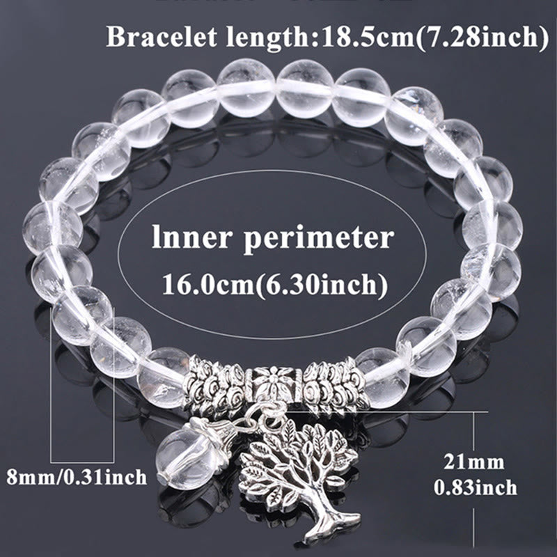 Pulsera elástica con amuleto de la suerte, árbol de la vida, Buddha Stones