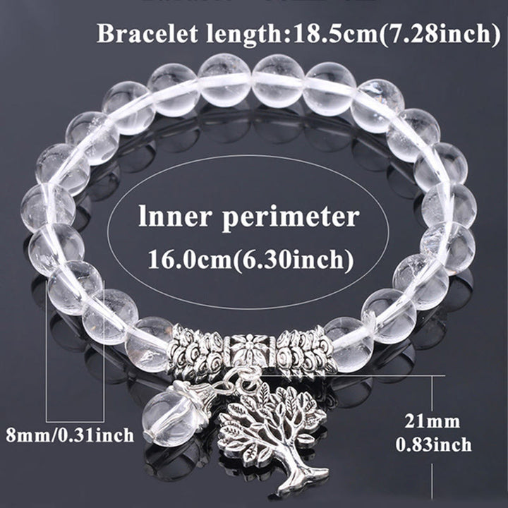 Pulsera elástica con amuleto de la suerte, árbol de la vida, Buddha Stones