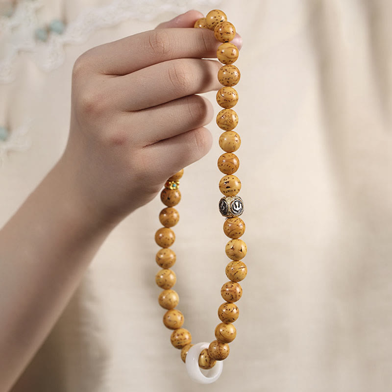 Pulsera de doble envoltura con Buddha Stones tibetanas, oro púrpura Natural, rata, Bodhi, semilla, riqueza