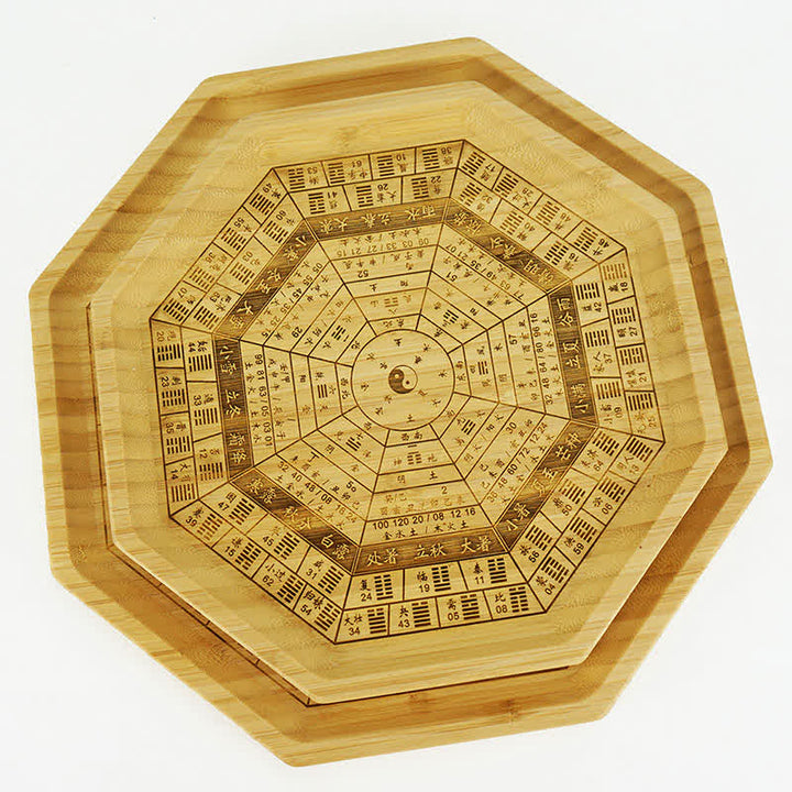 Mapa de Bagua de Bambú Feng Shui Mapa de Energía de Armonía