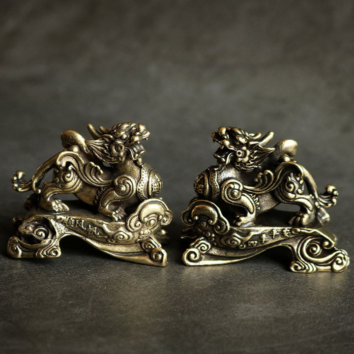 Buddha Stones hechas a mano FengShui PiXiu cobre riqueza suerte decoración